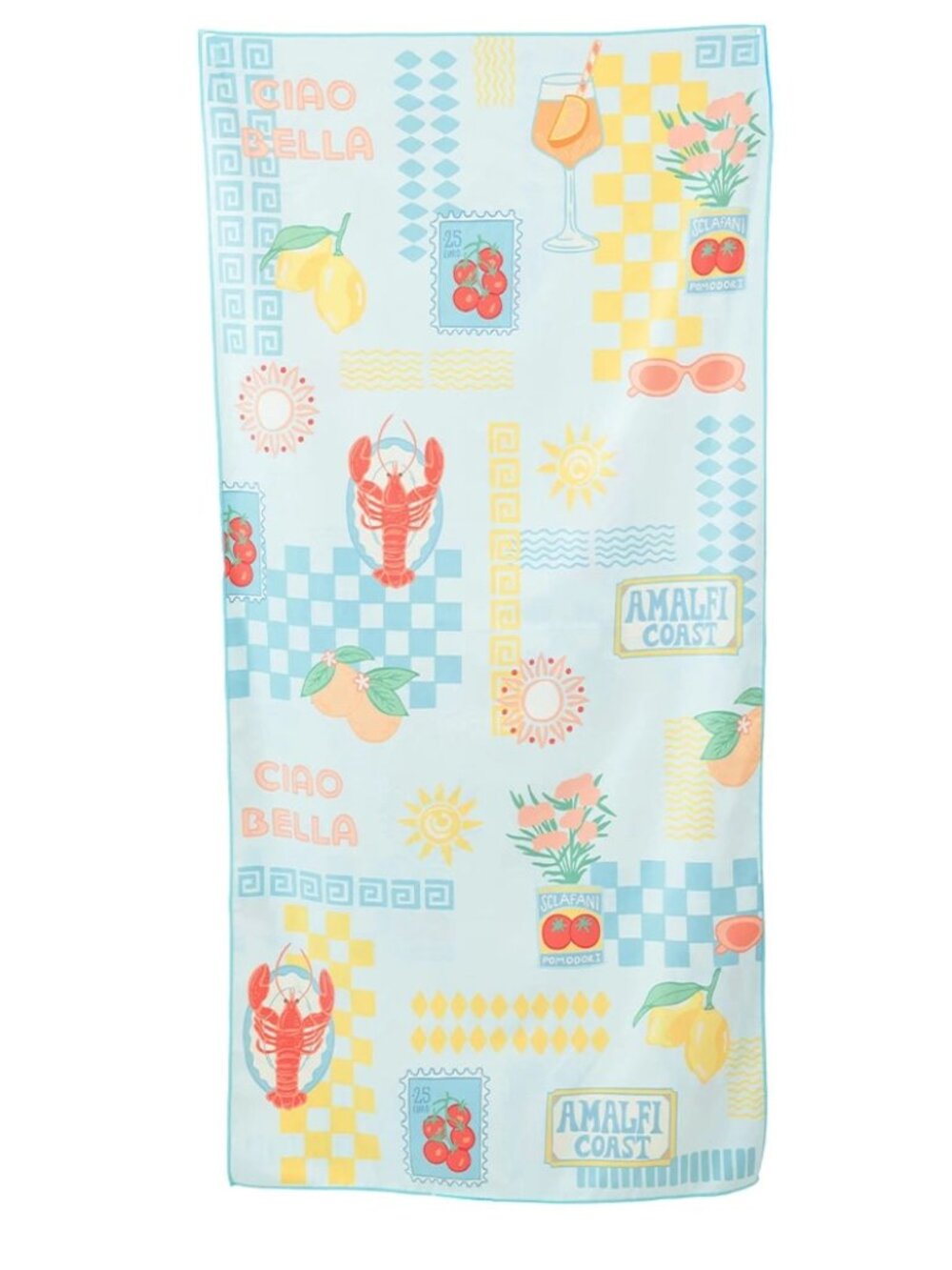 Beach Towel Lemons & Lobsters NWT Microfiber Quick Dry